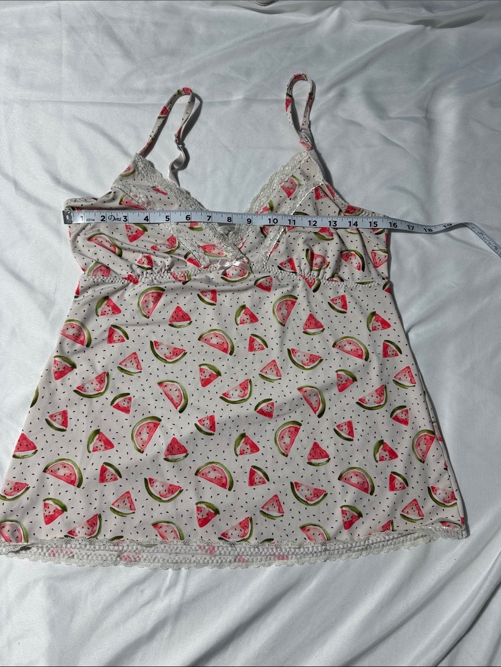 Y2K Marilyn Monroe Watermelon Print Babydoll Cami Top Cottagecore Coquette L - Picture 11 of 12